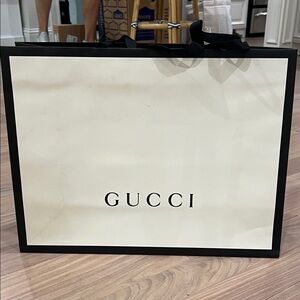 Gucci Classic Black and Cream Tote